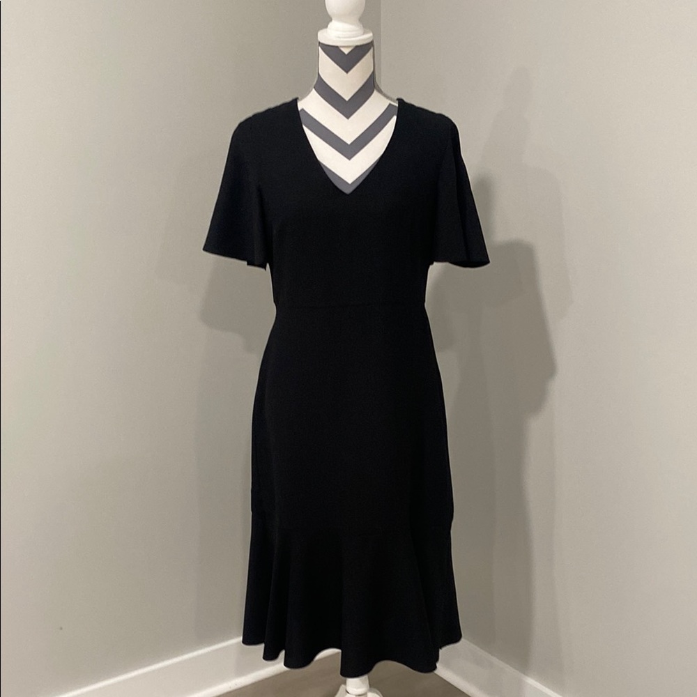 Elegant Black V-Neck Dress